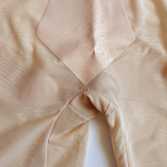 NWOT UNDER WHERE? Power Mesh High Waist Control Shorts in Nude Beige - Picture 2 of 8